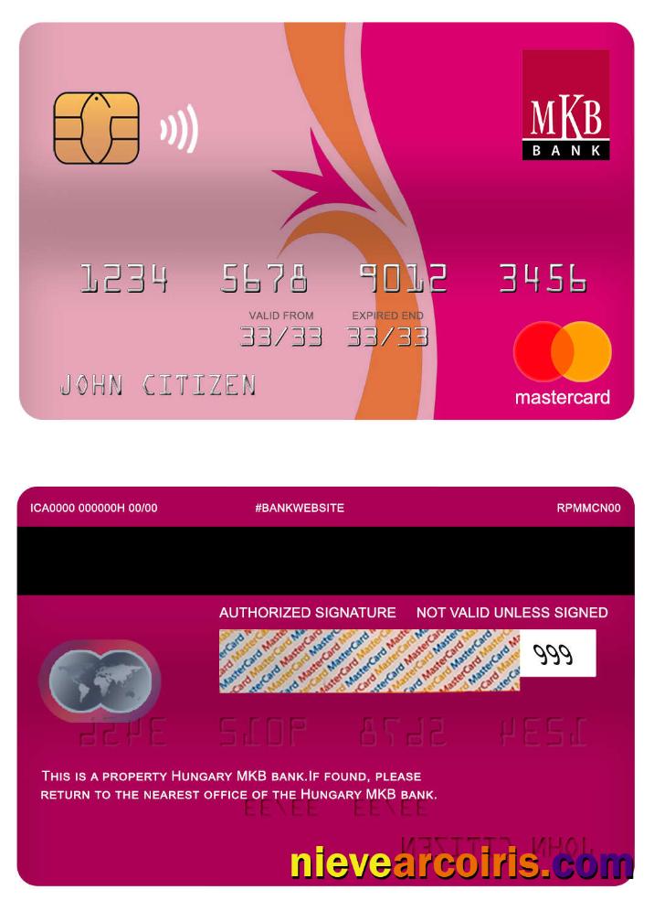 Hungary MKB bank mastercard